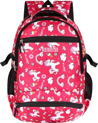 SEEBA unisex school bag College Bag Travel Bag school bag for girls and boys 30 L Backpack(Pink)