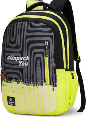 NASHER MILES Psychology | 3 Compartments | Rain Cover | Casual | College | School 45 L Laptop Backpack(Black, Yellow)
