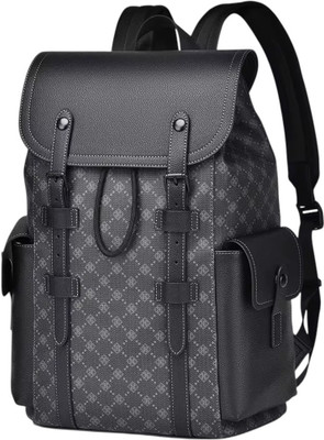 HIM POUCH ATLAS Leather Casual Laptop Backpack 35 L Trolley Laptop Backpack(Black)