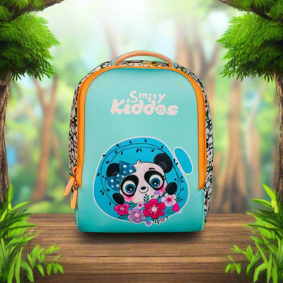 smily kiddos Charming Panda Neoprene Preschool Backpack (6L) – Light Blue 6 L Backpack(Blue)