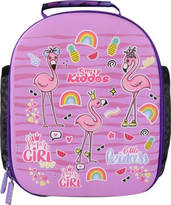 smily kiddos HARD TOP PRESCHOOL BAG FLAMINGO THEME PURPLE 25 L Backpack(Purple)