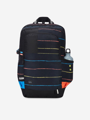 Wildcraft Striped Squad 3 Backpack 30 L Backpack(Black)