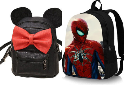 khatushyam collection A_MICKY BLACK GIRL BACKPACK & SPIDER-04_@@_1PC_abc 30 L Backpack(Black, Black)
