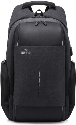 The CLOWNFISH Anti-Theft Laptop Backpack with USB charging and TSA lock (Black) 25 L Laptop Backpack(Black)