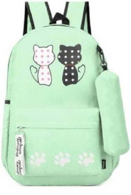 Flamebird green double cat4r_10 10 L Backpack(Green)