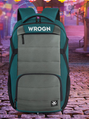 WROGN RADOME unisex with rain cover and reflective strip 35 L Laptop Backpack(Green)