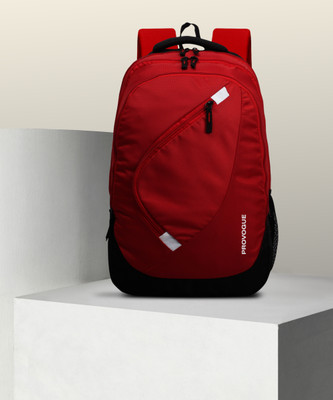 PROVOGUE COMET -3 Compartment Premium Quality, Office/College/School/Travel Laptop Bag for upto 15.6” Laptop with internal organiser 35 L Laptop Backpack(Red)