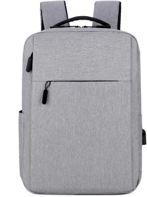 kidsmuch Casual Backpack with External USB Charging Design for 15.6 inch Laptops 20 L Laptop Backpack(Grey)