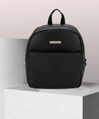 Caprese LEO BACKPACK MEDIUM (E) BLACK 0.29 L Backpack(Black)