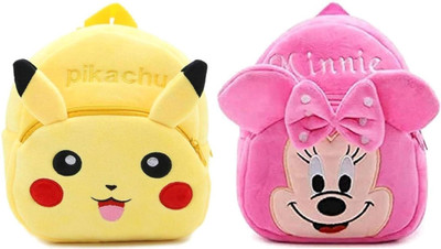 Aveek Soft Durable School Bag For Kids Boys & Girls Backpack(Yellow, Pink, 12 L)