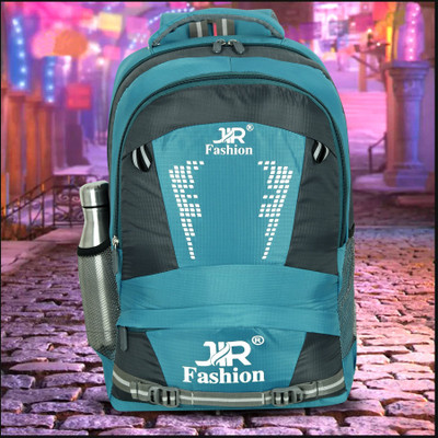 jir fashion ColorBlock Printed College Laptop School Backpack Bag 30 L Laptop Backpack(Blue, Grey)