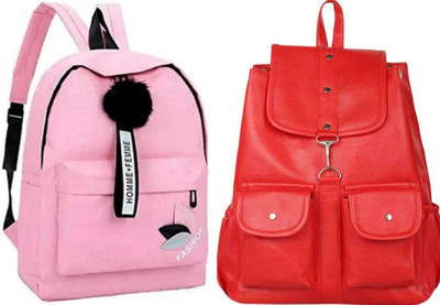 KSC PNK-FAISHION-BAGS-_-01 & pc23_@ Backpack(Pink, Red, 30 L)