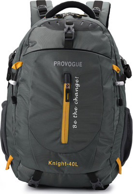 PROVOGUE Unisex backpack with reflective strip along with rain cover 40 L Laptop Backpack(Grey)