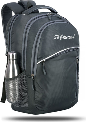 SBCOLLECTION School Bag for Class 4th to 10th Standard Tuition School College All Day Use 32 L Backpack(Grey)