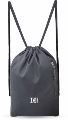 Hemes Drawstring Bag Dori Bag Small Bag Gym Bag With Front Zipper Pocket 12 L Backpack(Black, Red)