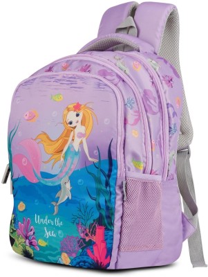 VISMIINTREND Cute Mermaid School Bag Backpack for Kids Boys & Girls | Birthday Return Gifts 25 L Backpack(Purple)