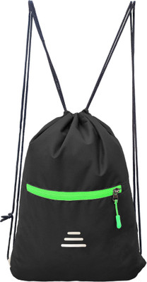 Cp Bigbasket 3-Bar-DS-Black-GreenZip_10 12 L Backpack(Black, Green)