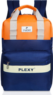 PLEXY UTILTY BAGPACK WITH LEATHERATE FOR SCHOOLS,COLLEGE AND OFFICE ETC 35 L Laptop Backpack(Blue)