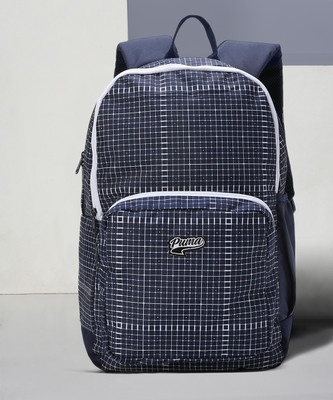 PUMA Grid AOP Backpack 19.35 L Laptop Backpack(Blue)