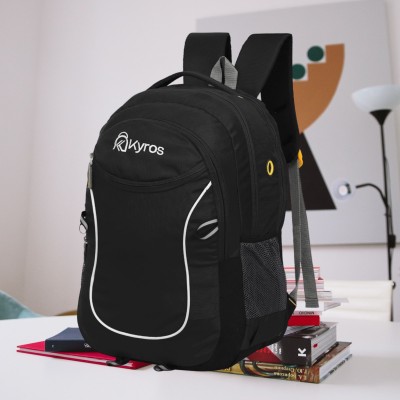 Kyros Medium 29 L Laptop Backpack For College School Travel Office For Men & Women 29 L Laptop Backpack(Black)