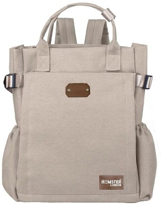 hamster london Classic Multi-Functional Handbag Or Backpack Changing Bag 10 L Backpack(Beige)