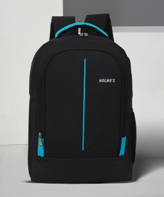 HOLME'S Laptop Backpack Medium size light weight and waterproof bag for college/office 16 L Laptop Backpack(Black, Blue)