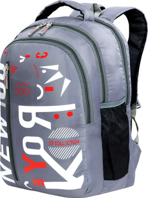 SBCOLLECTION Premium Quality Stylish Waterproof School College Office Business Daily Use Bags 35 L Laptop Backpack(Grey)