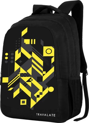 Travalate Polyester 37L Men Women Multi-Pockets Laptop Backpack for Office - College 37 L Laptop Backpack(Yellow)