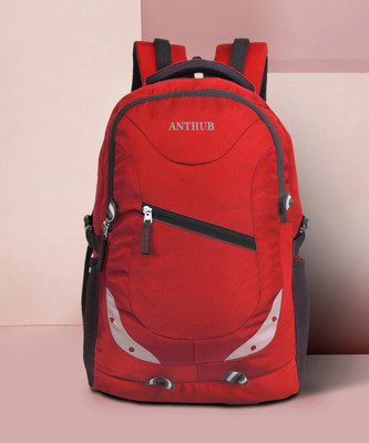 ANTHUB Laptop Backpack 1008 Unisex Spacy With Rain Cover And Reflective Strip 35 L Backpack(Red)