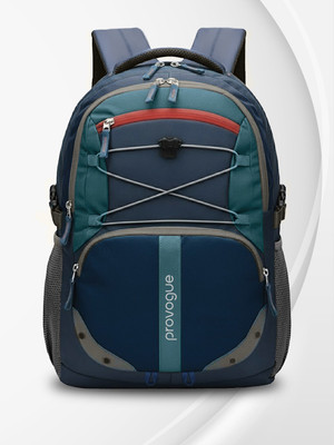 PROVOGUE Unisex Spacy 2.0 with Padded Tablet Sleeve, Rain Cover and Reflective Strip 38 L Laptop Backpack(Blue, Green)