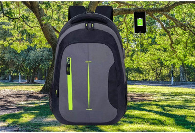 Shivra backpack for men backpack bags bagpack 35 L Laptop Backpack(Black, Grey)