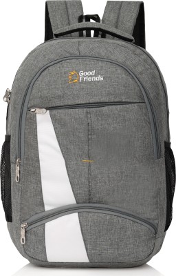 SPORT COLLECTION High School College Student Backpacks for Girls Boys Denim Matariel Lightweight Waterproof School Bag(Grey, 35 L)