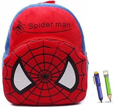 7Eleven Enterprise School Bag For Kids Soft Spiderman Plush Backpack For Small Kids Nursery Bag 14 L Backpack(Multicolor)