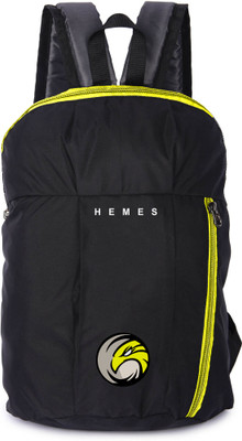 H-Hemes HEMES-Egal-YellowZip-Bag_10 12 L Backpack(Black, Yellow)