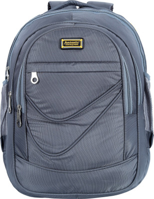 Fantastic Bags Large Size Polyester Laptop Backpack with 4 Compartments(FB 257GRY) 30 L Laptop Backpack(Grey)