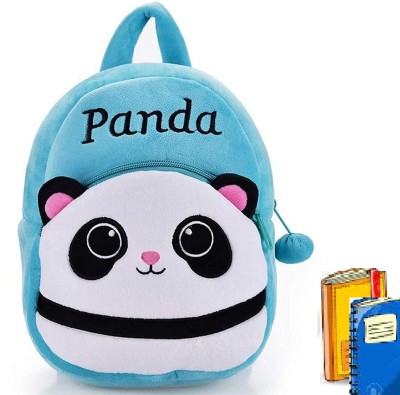 AMANVANI School Bag For Kids Panda Toddler Cartoon Soft Bag For 2-6 Years Kids (Blue 11L) 11 L Backpack(Blue)