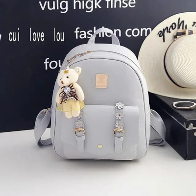Cleto BLACK COMBO Fancy style backpack for girls | college Bag 10 L Backpack(Grey)