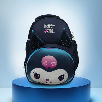 Baby Girl Cute Kuromi-Inspired BabI Girl School Backpack | school bag for boys kids 25 L Backpack(Blue)