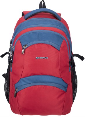 Cosmus Sun 38 Liters Red+Indigo Water Resistant School / College Backpack 38 L Backpack(Red)