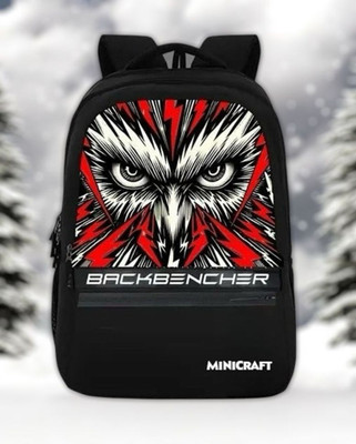 Minicraft Medium 28 L Laptop Backpack Backbencher New Edition with Hidden Pocket (Black) 30 L Backpack(Black)