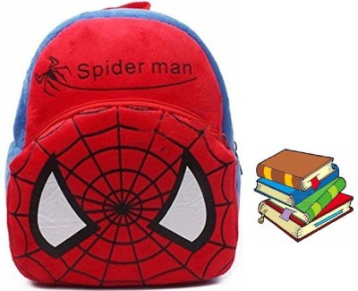 Bluemoon Red Spiderman School Bag For Kids Soft Plush Kids Gift (Nursery/Play School) 11 L Backpack(Red)