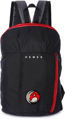 H-Hemes Small Bag for Daily Use With Front Zip Pocket Multipurpose Mini Backpack 12 L Backpack(Black, Red)