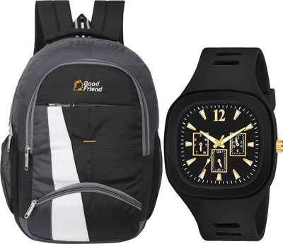 Good Friend school/college/office/casual bags use all age boy’s/girl’s/ with digital watch 35 L Laptop Backpack(Black)