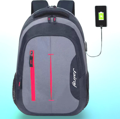 JairaJ backpack bag laptop bag school backpag(19.1*14) 38.1 L Laptop Backpack(Red, Grey, Black)