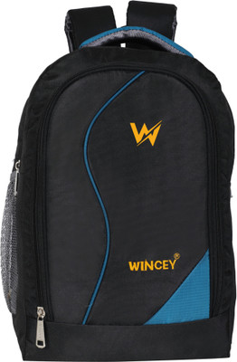 Wincey Medium UNISEX LIGHTWEIGHT TRENDY BACKPACK FOR SCHOOL COLLEGE & OFFICE (Blue) 30 L Laptop Backpack(Black)
