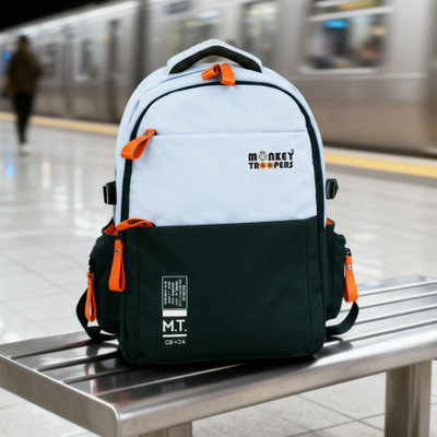 Monkey Troopers Bouje 27 L Laptop Backpack(Blue)