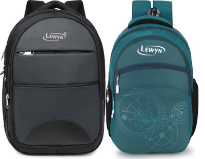 LEWYN Casual for Office/School/College /Unisex travel Waterproof Bag 32 L Laptop Backpack(Green, Black)