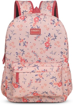 Priority Polyester Rockstar 057 Printed College 22 L Backpack(Pink)