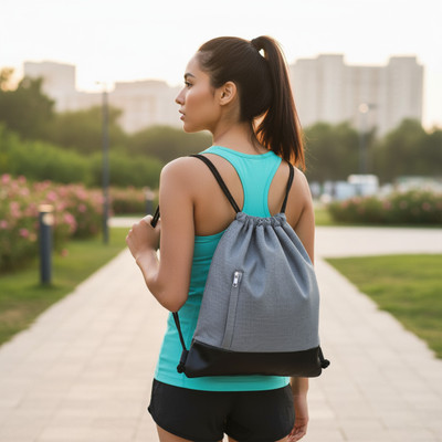 Aeronik Men Drawtrsing Backpack Bag Men Women School College Tution Picnic Bag 15 L Backpack(Grey)