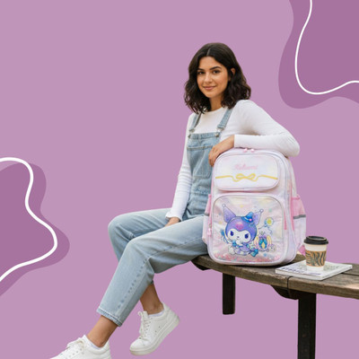 Sageware 3D Backpack for School Cute Cartoon Design & Lightweight Bag for Boys and Girls 20 L Backpack(Pink)